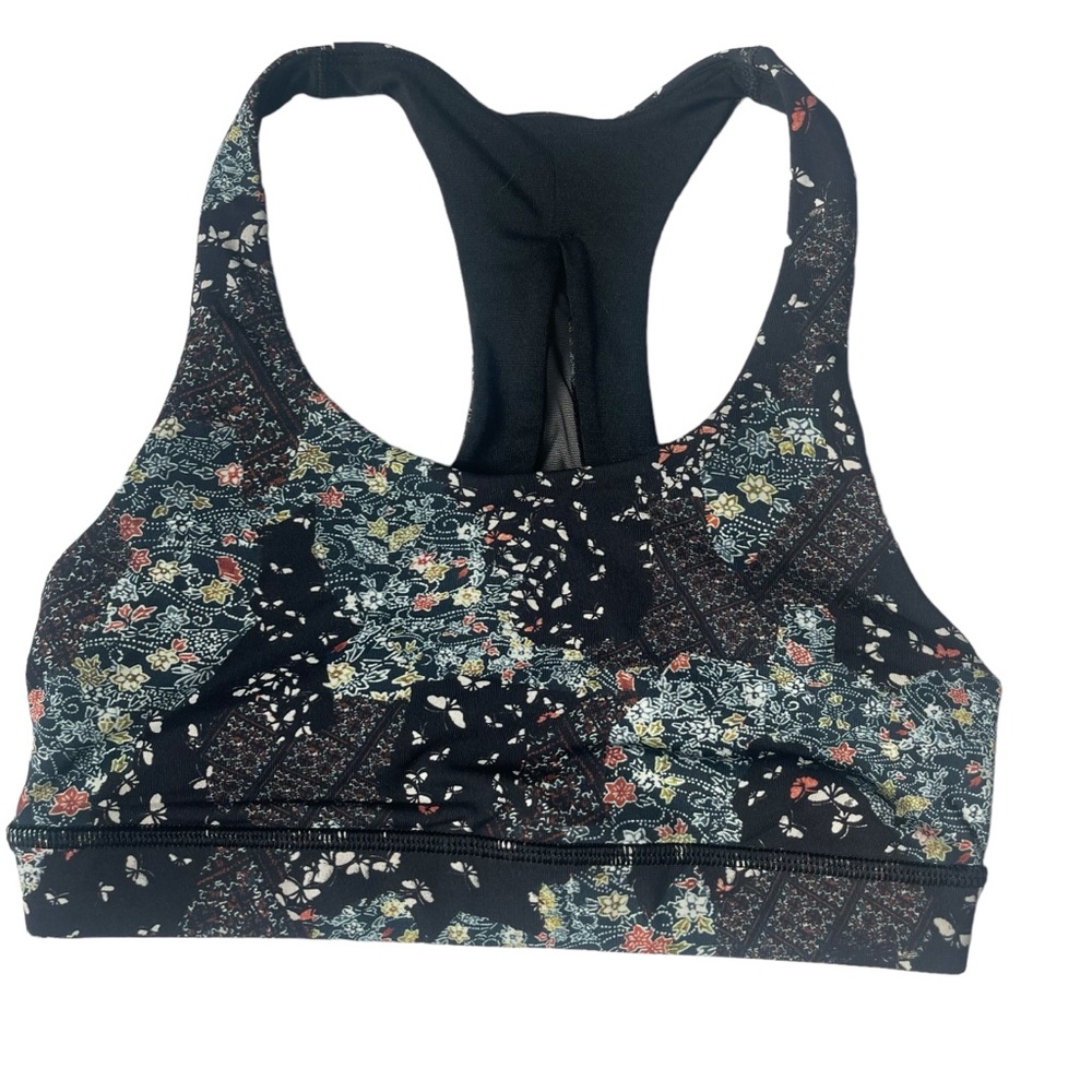 Lululemon Invigorate Sports Bra Assemblage Alpine White Multi / Black Size 2